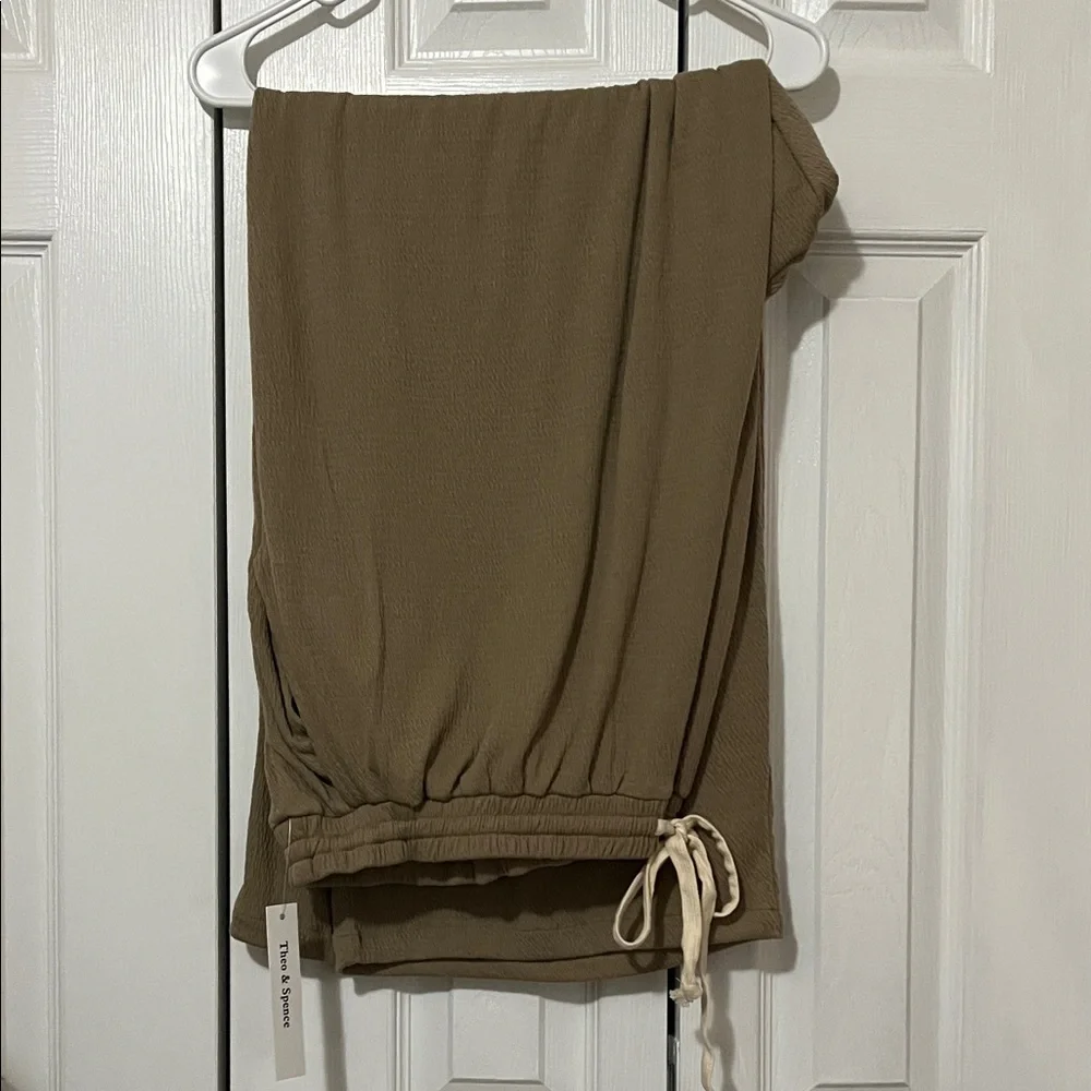 Women's Taupe Wide Leg Pants - Picture 1 of 2